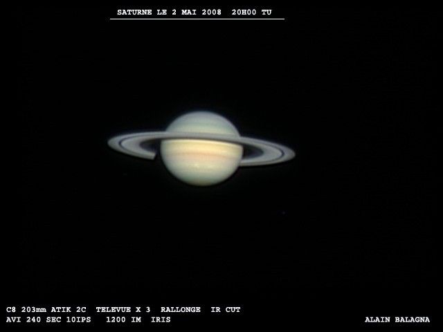 Saturne 2 mai au C8 203mm