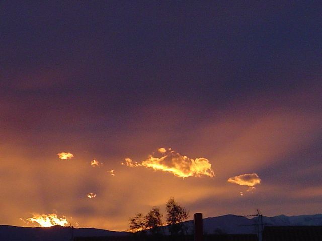 nuages en flammes