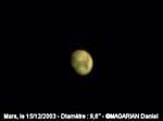 Mars à 9,6''