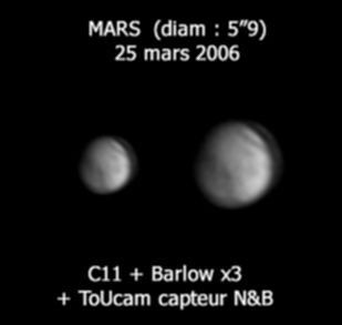 MARS et calotte polaire (25/03/2006)