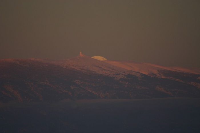 Pleine Lune et Mt Ventoux