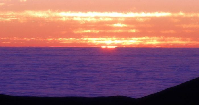 soleil et mer de nuages
