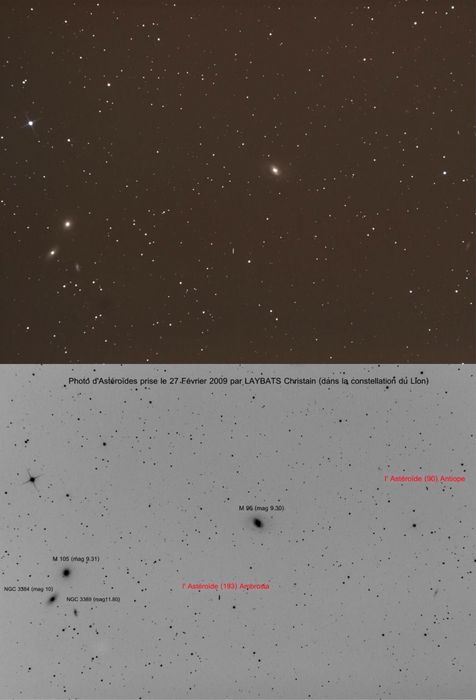 M 96 et Cie + 2 Astéroides