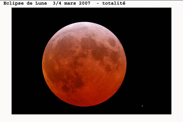 ECLIPSE TOTALE LUNEE 3 4 MARS 07