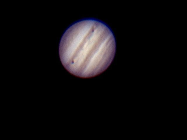 Jupiter et ses satellites le 8 mars