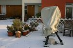 C14 bâché sous la neige