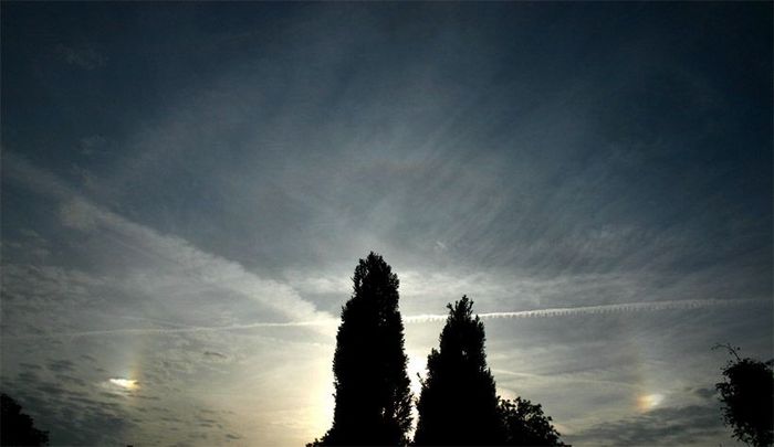 Parhélies et halo de 22°