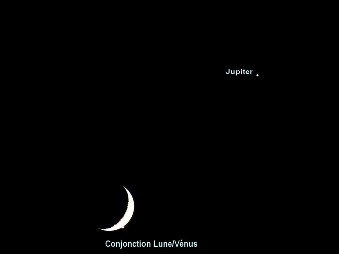 Conjonction Lune/Vénus et Jupiter