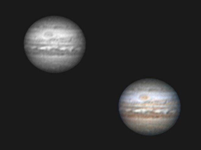 Jupiter  le 23 Juin 2007 colorisé