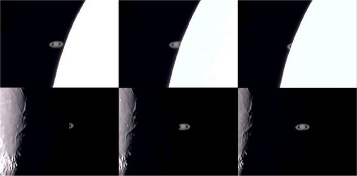 Occultation de saturne par la lune