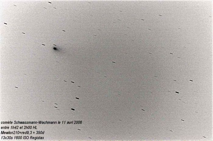 comete Schwassmann le 11 avril 2006 au µ210