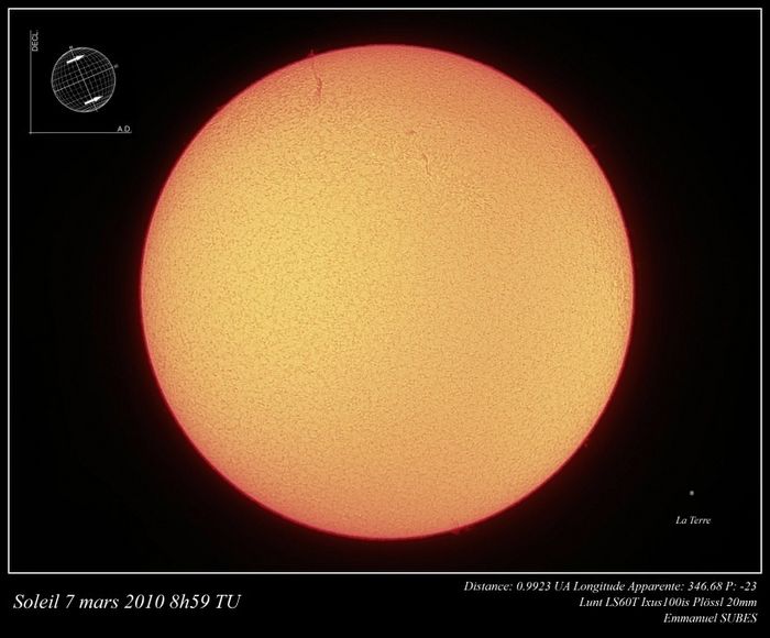 Soleil 7 mars 2010 8h59 TU
