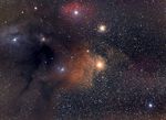 nébulosités autour d'antares/rho ophiucus
