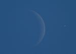 Vénus de jour près de la Lune au 300 mm