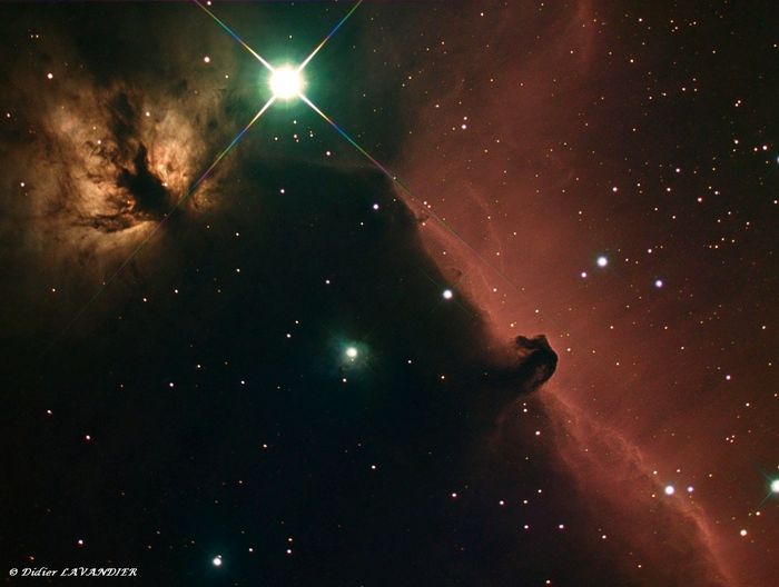 La Tête de cheval et la nébuleuse de la Flamme - IC434 &amp;amp; NGC2024)