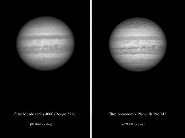 Jupiter (comparatif filtres)