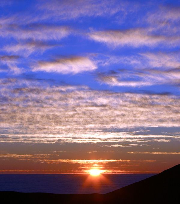 coucher de soleil et nuages