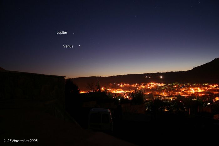 Venus et Jupiter le 27 Novembre 2008