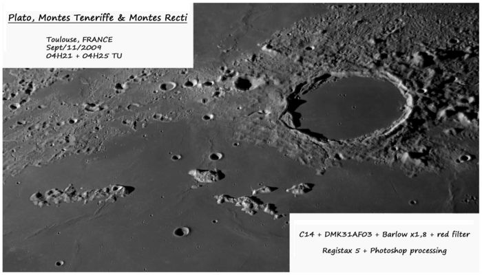 Platon, Montes Teneriffe &amp;amp; Montes Recti