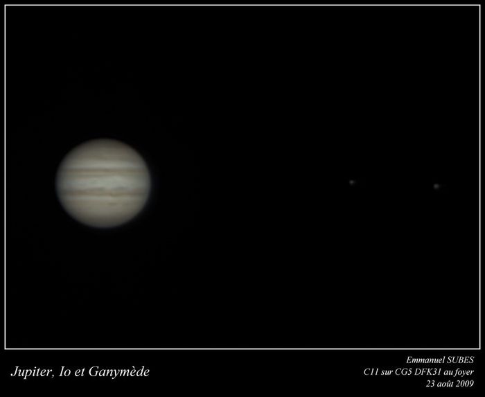 Jupiter, io et Ganymède