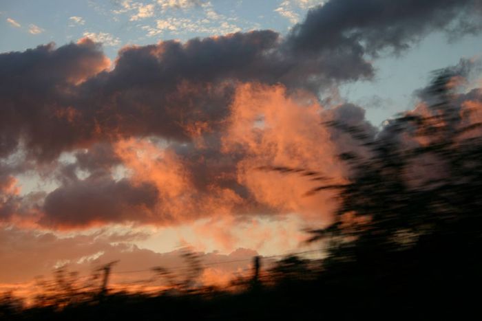 coucher de soleil en voiture;)