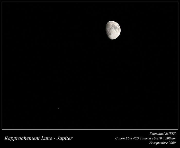 Rapprochement Lune - Jupiter