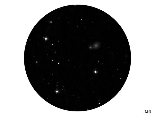M51 à l'objectif de 100mm