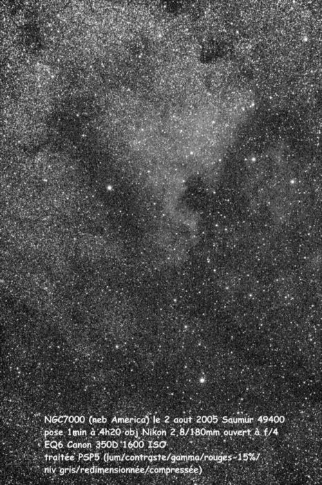 NGC7000 (en positif NB)