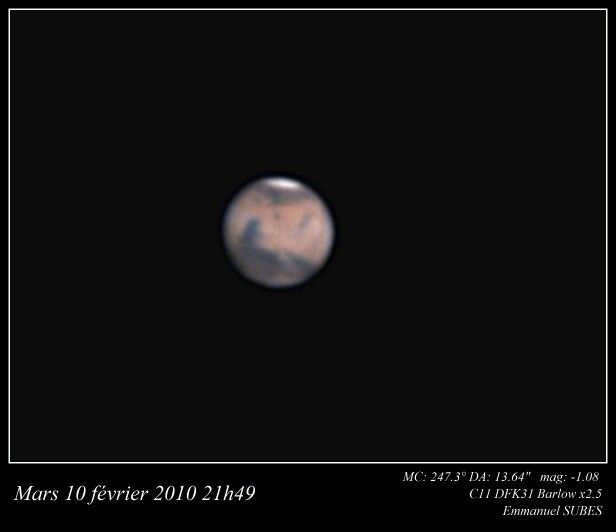 Mars 10 février 2010 21h49 TU