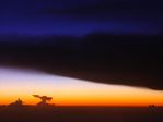 Cumulo nimbus en formation au couchant