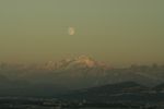lever lune sur mont-blanc et geneve