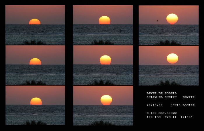 lever de soleil en mer rouge