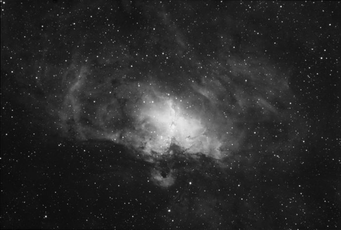 nébuleuse de l'aigle en Halpha