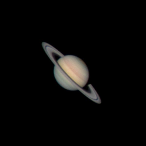 Saturne et son spot du 23-04-08 (21h46TU)