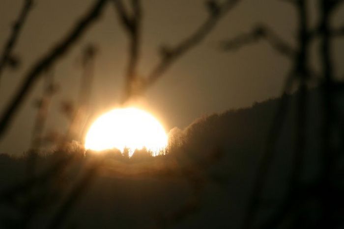 Le soleil plonge sur le Vercors