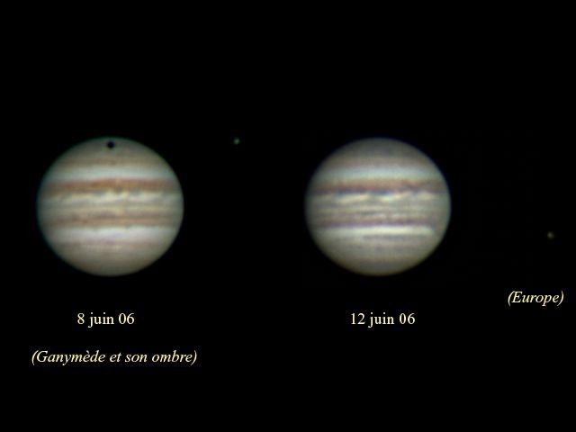 Jupiter, Ganymède et  Europe