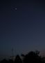 Rapprochement lune-vénus au crépuscule