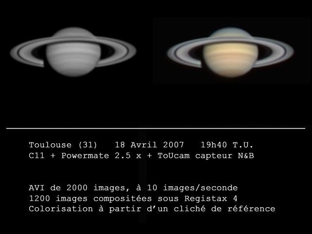 SATURNE  le 18 Avril 2007