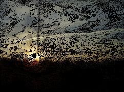 animation du soleil couchant