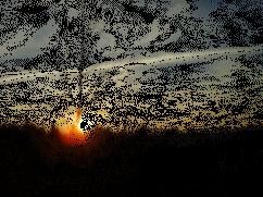 animation du soleil couchant