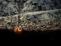 animation du soleil couchant