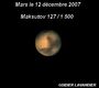 Mars le 12 décembre 2007