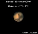 Mars le 12 décembre 2007