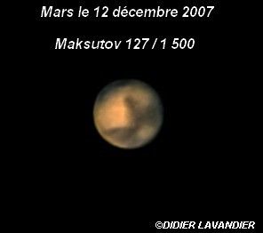Mars le 12 décembre 2007