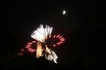 Jupiter lune et feu d'artifice