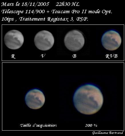 Mars le 18/11/2005