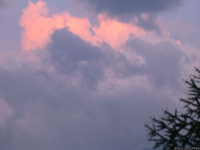 Couleurs contrastées après le coucher  du soleil