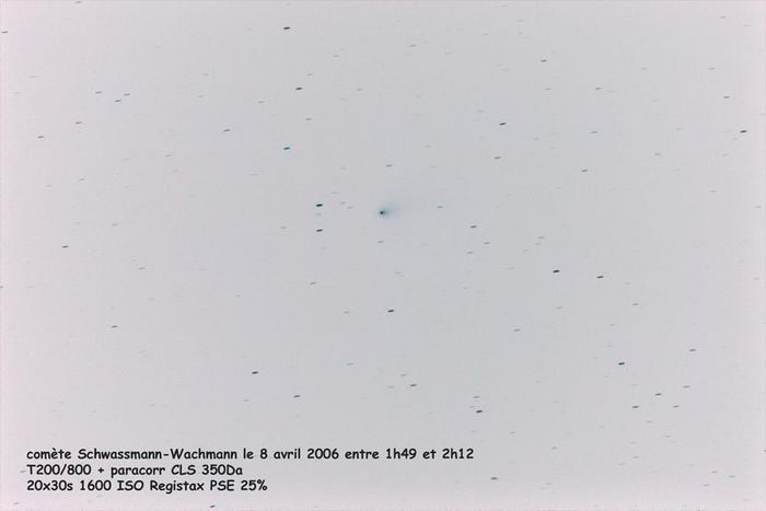 comete Schwassmann le 8avril 2006