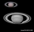 Image CCD de saturne, le 28 octobre 2003