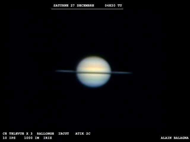 saturne au C8  203mm        27 dec 08